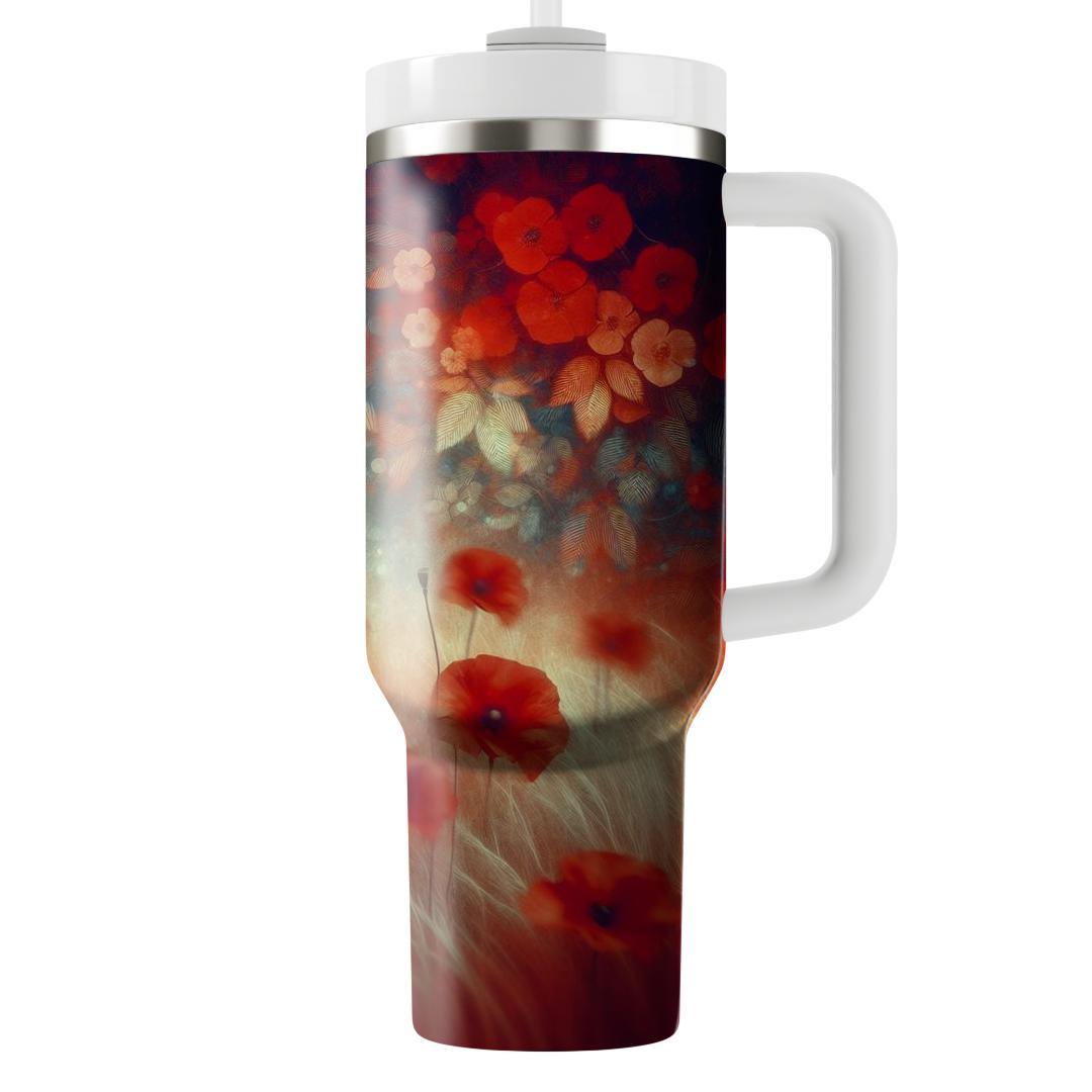 Crimson Fox Mirage  Travel Tumblers