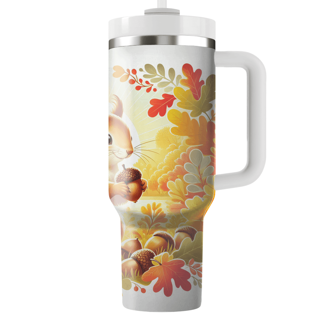 Cheerful Squirrel Gathering  Tumblers With Lids