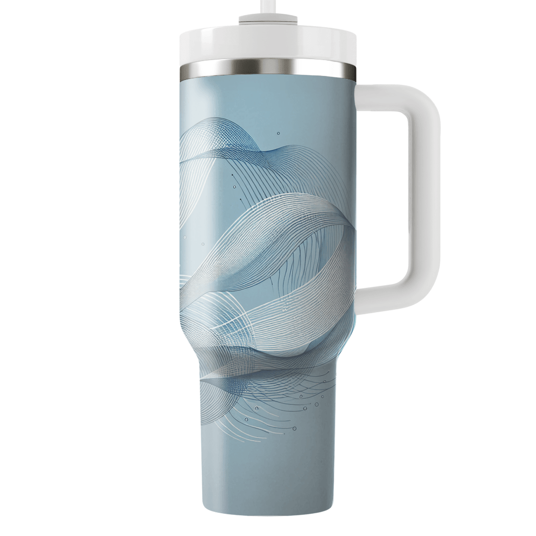 Abstract Wave Lines  Tumblers With Lids