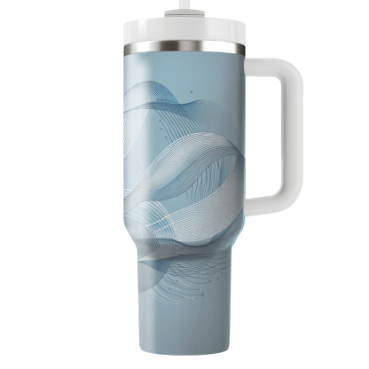 Abstract Wave Lines  Tumblers With Lids
