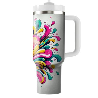 Bright Floral Splash  Insulated Tumblers