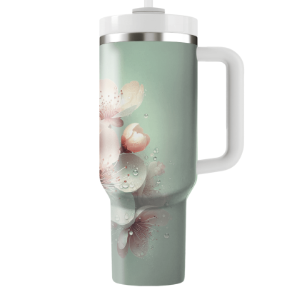 Spring Blossoms And Raindrops  Tumbler Cups
