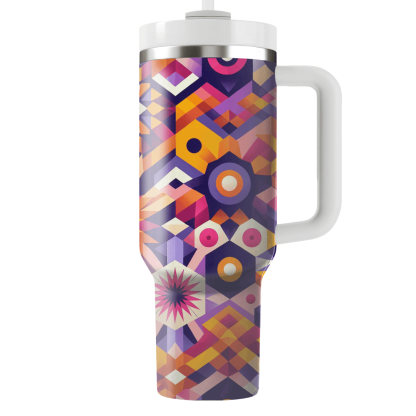 Dazzling Geometric Burst  Custom Tumblers