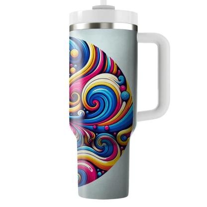 Disco Vibes Swirl  Travel Tumblers