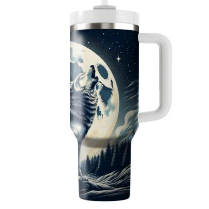 Bold Wolf Spirit  Travel Tumblers