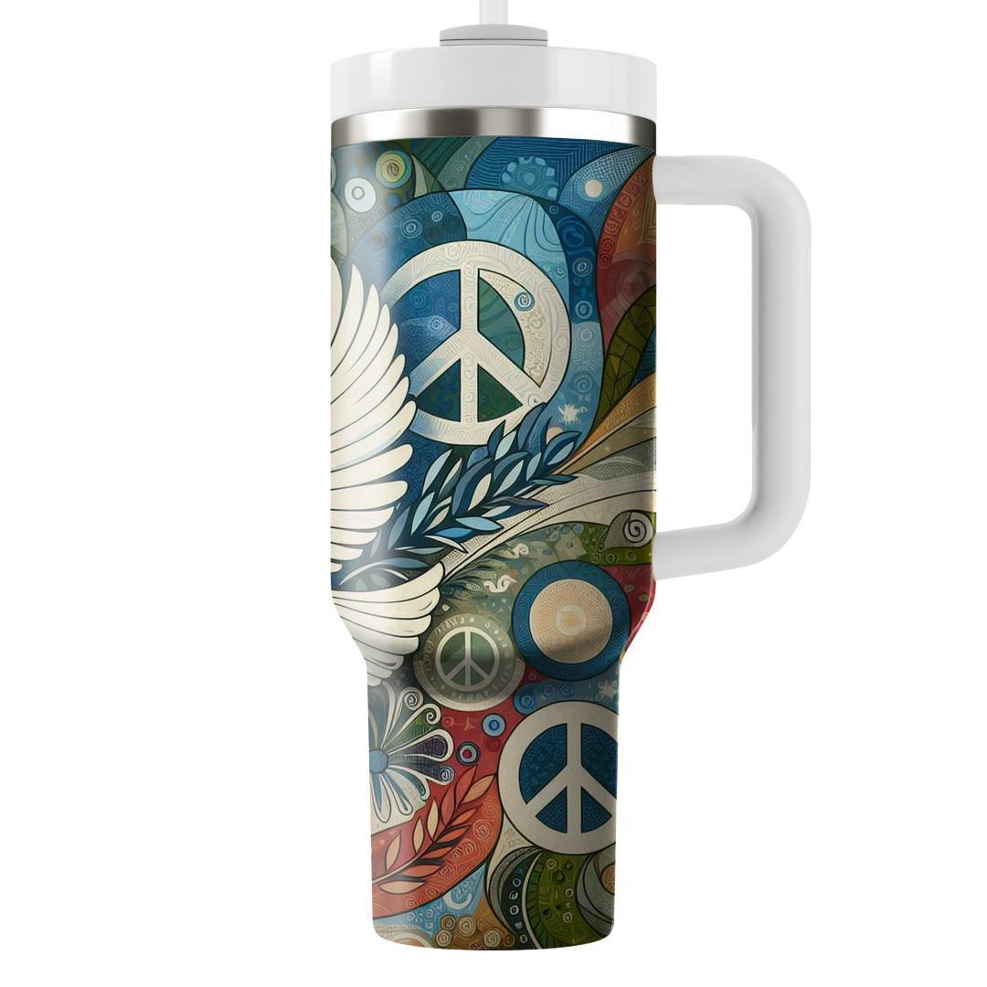 Global Harmony - World Peace Day  Tumblers With Lids