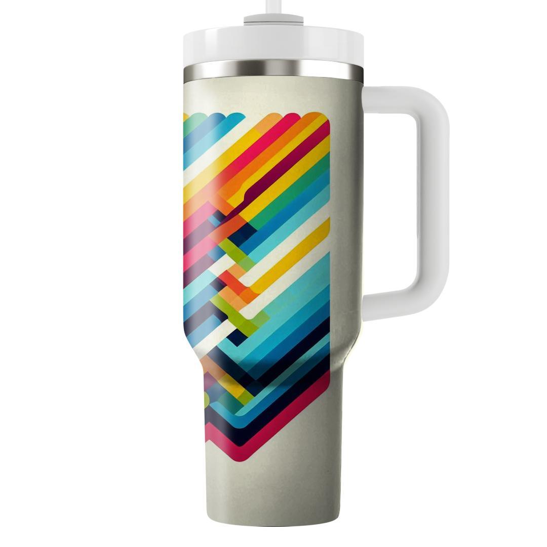 Prismatic Chevron Adventure  Decorative Tumblers