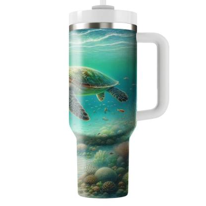 Elegant Turtle Serenity  Travel Tumblers
