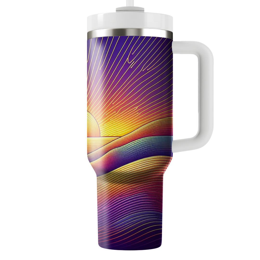 Retro Sunset Grooves  Custom Tumblers