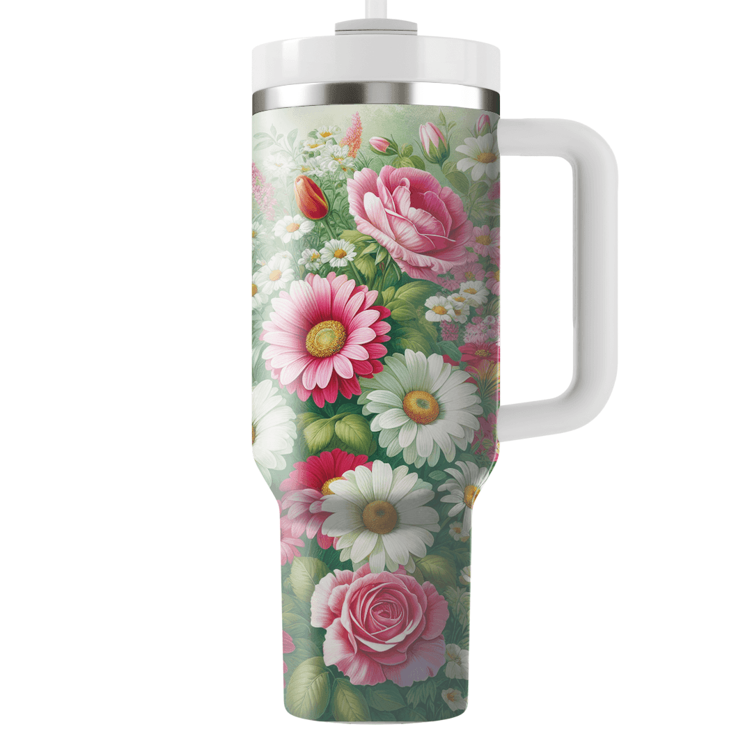 Lively Blooming Garden  Tumblers With Lids