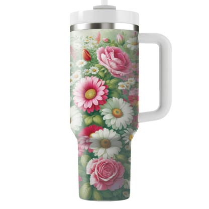 Lively Blooming Garden  Tumblers With Lids