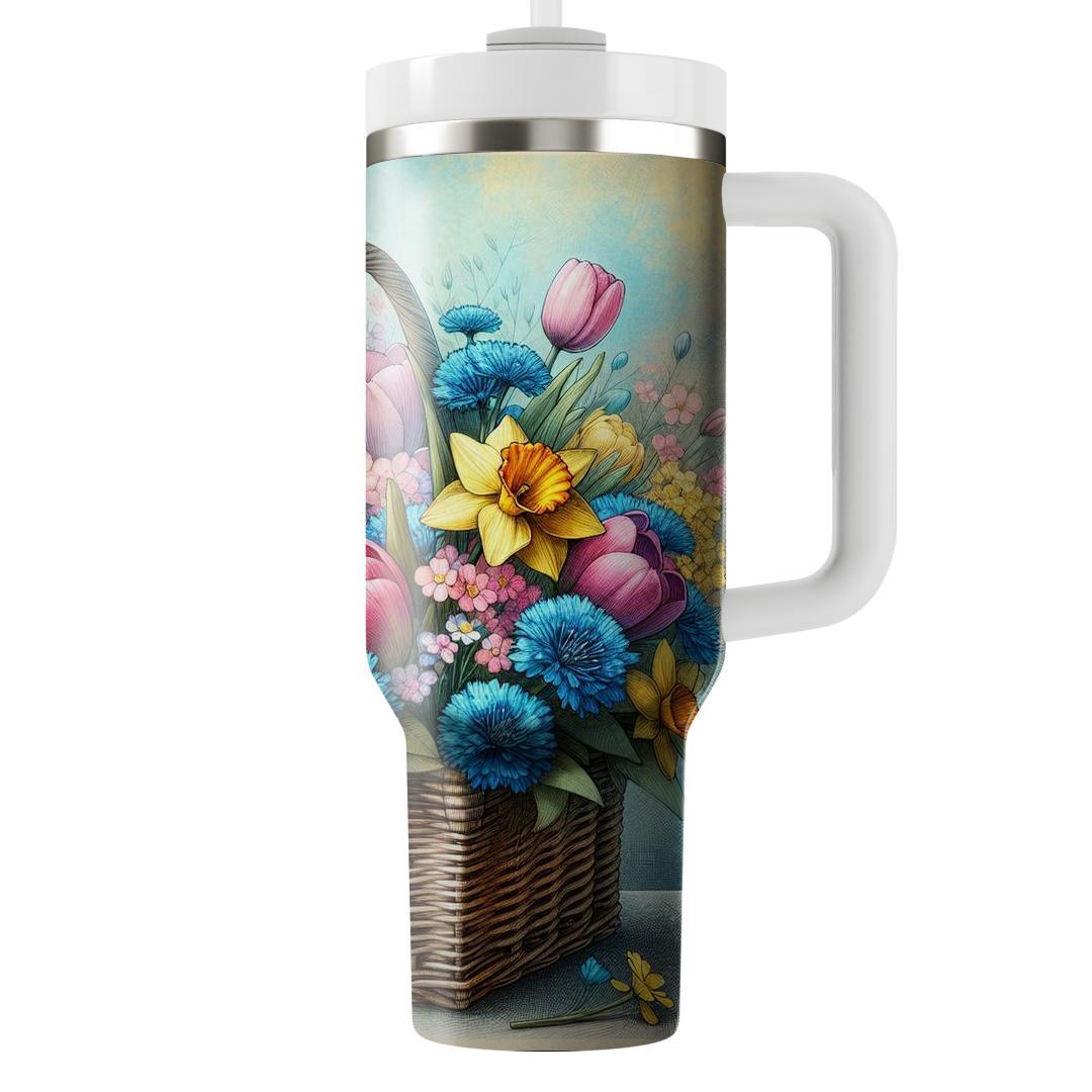 Charming Flower Basket  Tumblers For Gifts