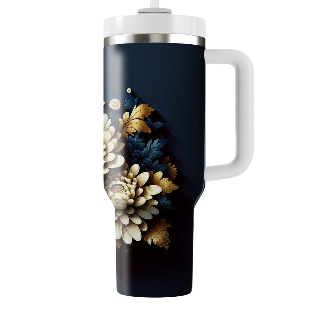 Golden Chrysanthemum Glow  Tumblers For Gifts