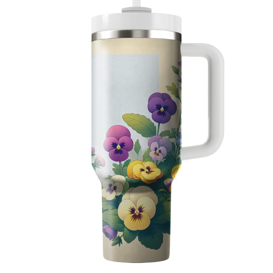 Charming Pansy  Unique Tumblers