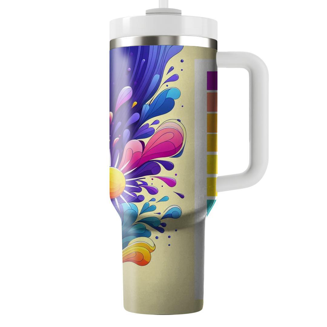 Spring Rainbow Rhapsody  Unique Tumblers