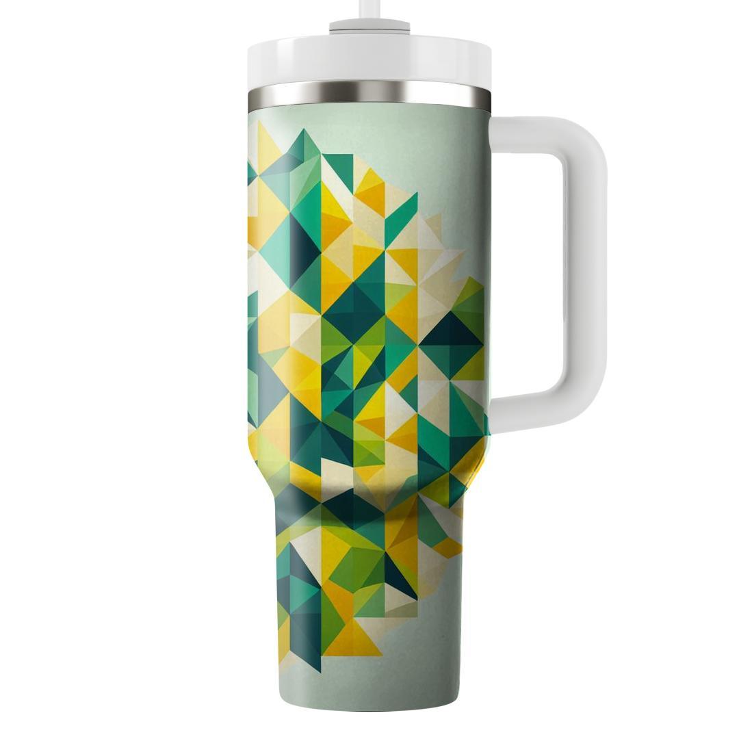 Abstract Triangular Mosaic  Personalized Tumblers