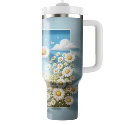 Sunlit Daisy Meadow  Tumbler Cups