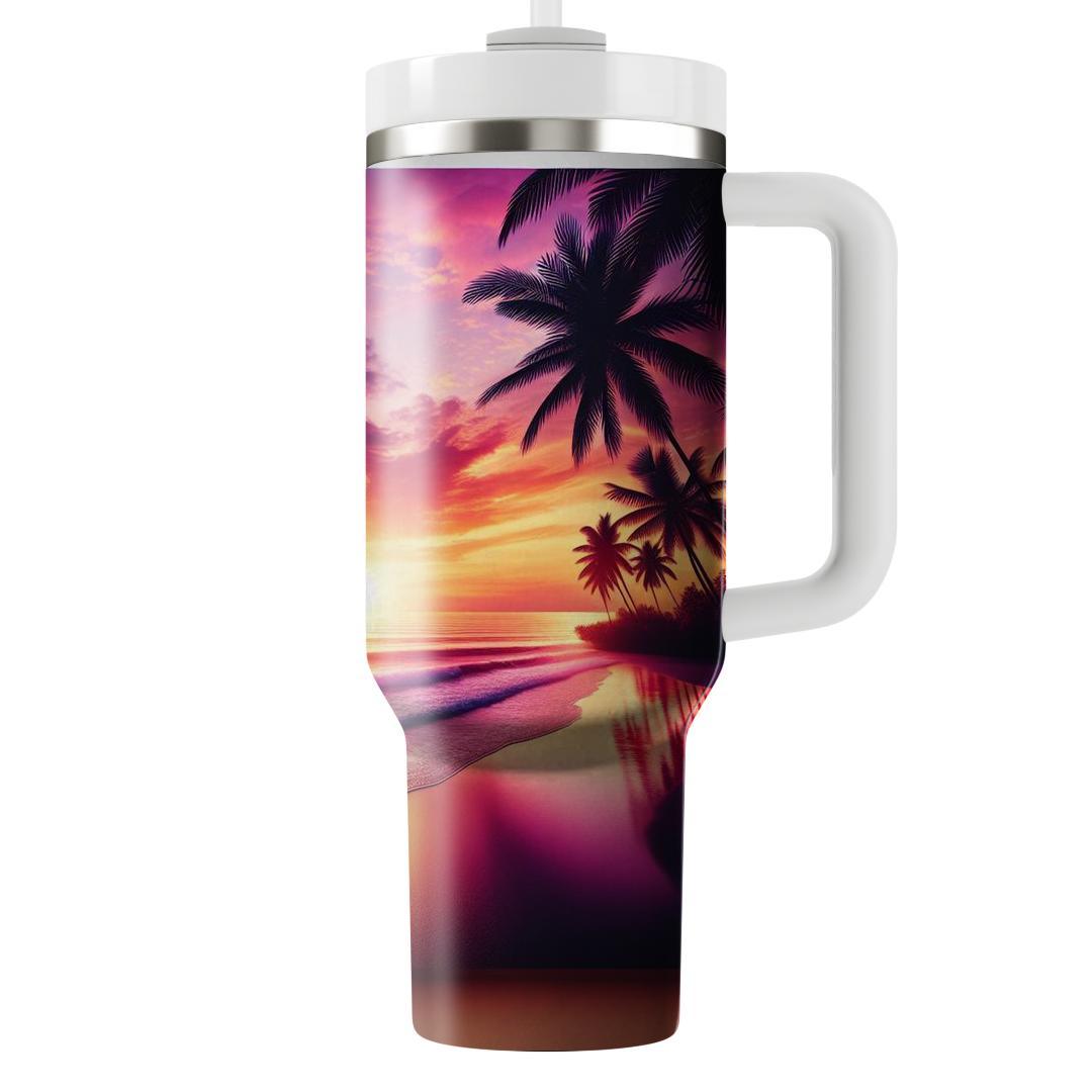 Summer Sunset Beach Vibes  Tumbler Cups