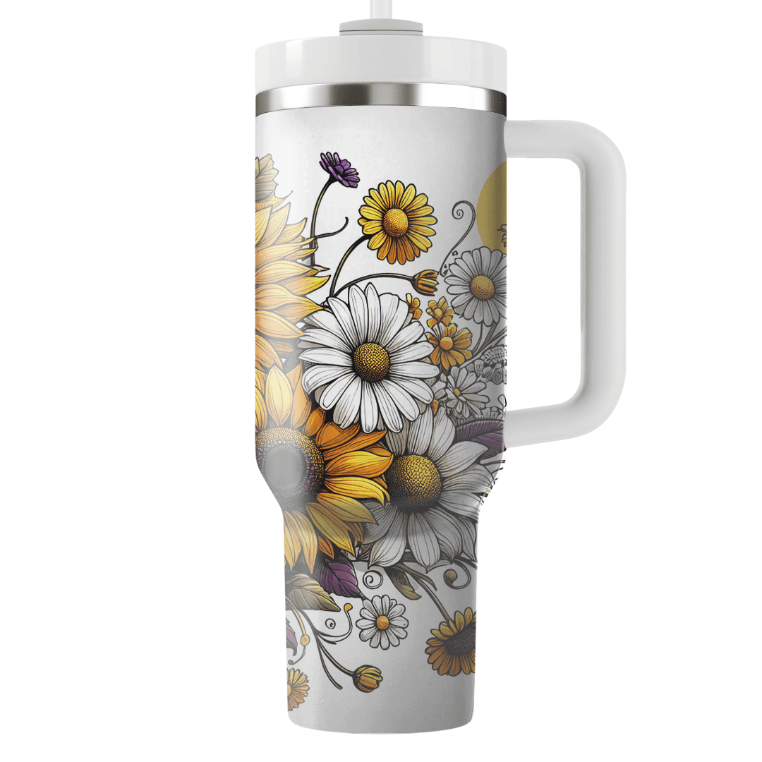 Vibrant Summer Blooms  Custom Tumblers