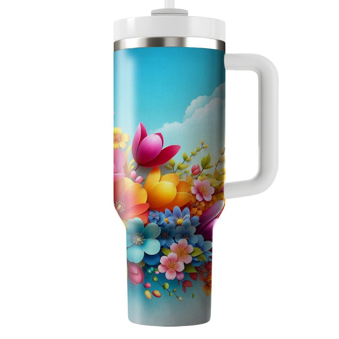 Spring Floral Fantasia  Tumbler Cups