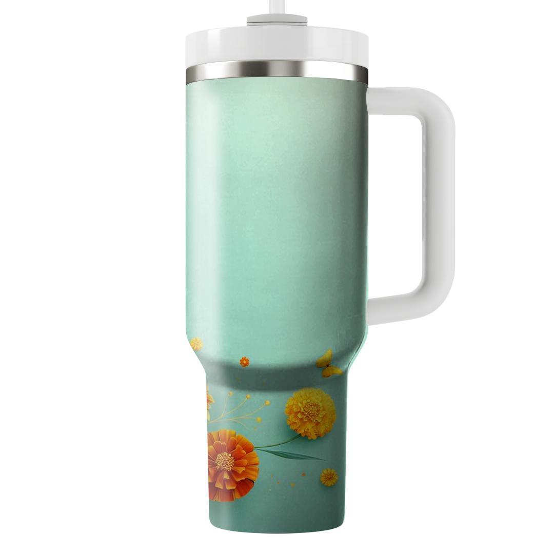 Sunkissed Marigold Joy  Unique Tumblers
