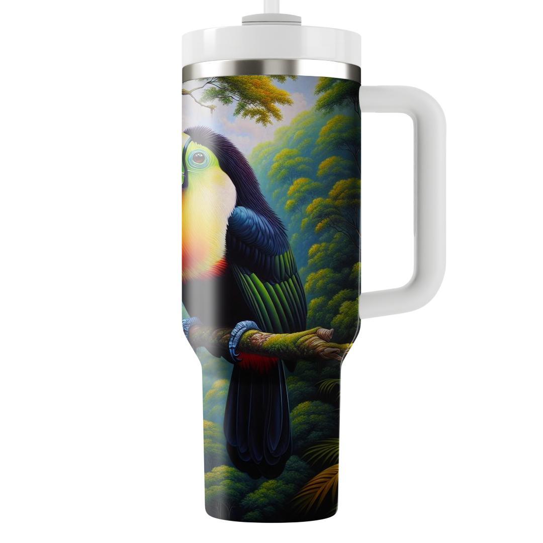 Colorful Toucan Treetop  Tumblers With Lids