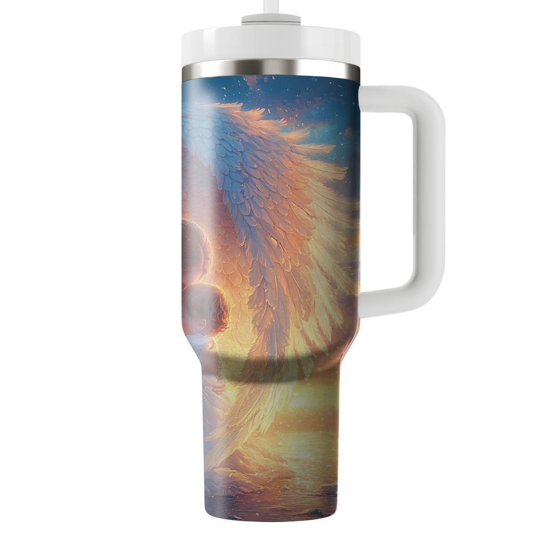 The Guardian’s Wings: A Mother’s Protective Embrace Insulated Tumblers