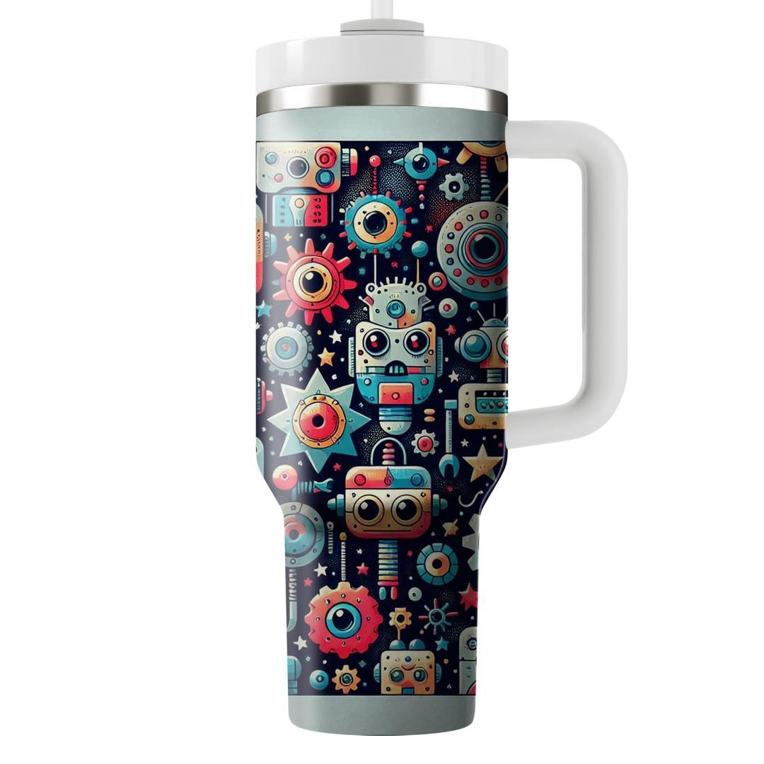 Quirky Robot Friends  Travel Tumblers