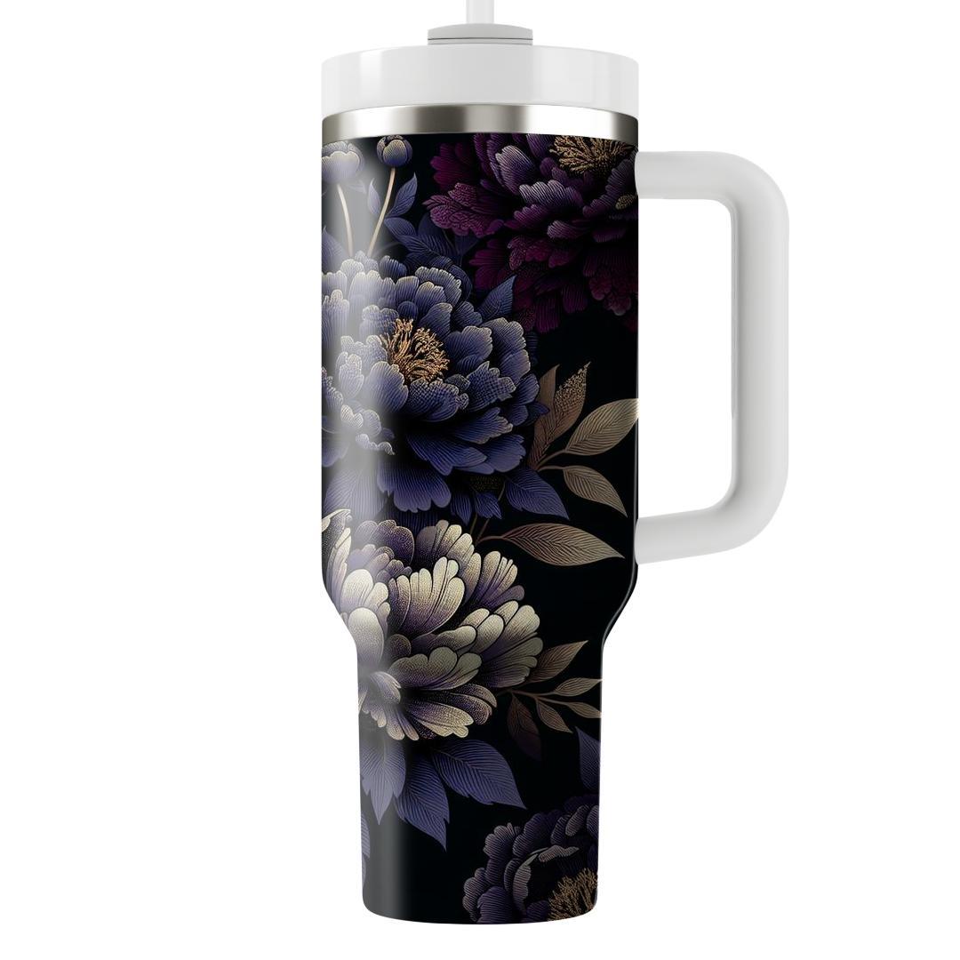 Midnight Peony  Unique Tumblers