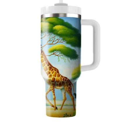 Charming Giraffe Serenade  Travel Tumblers