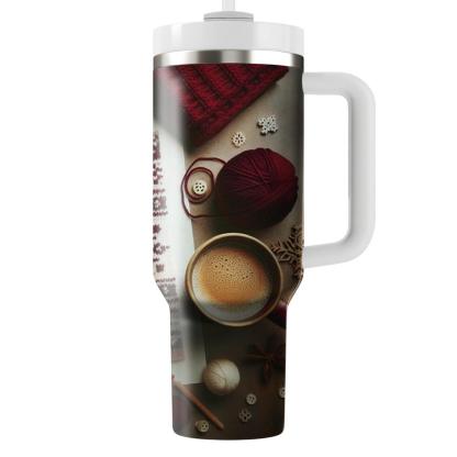 Winter Cozy Sweater Pattern  Tumbler Cups