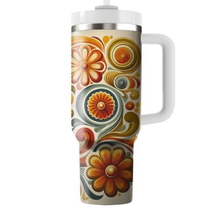 Flower Power Bohemian  Travel Tumblers