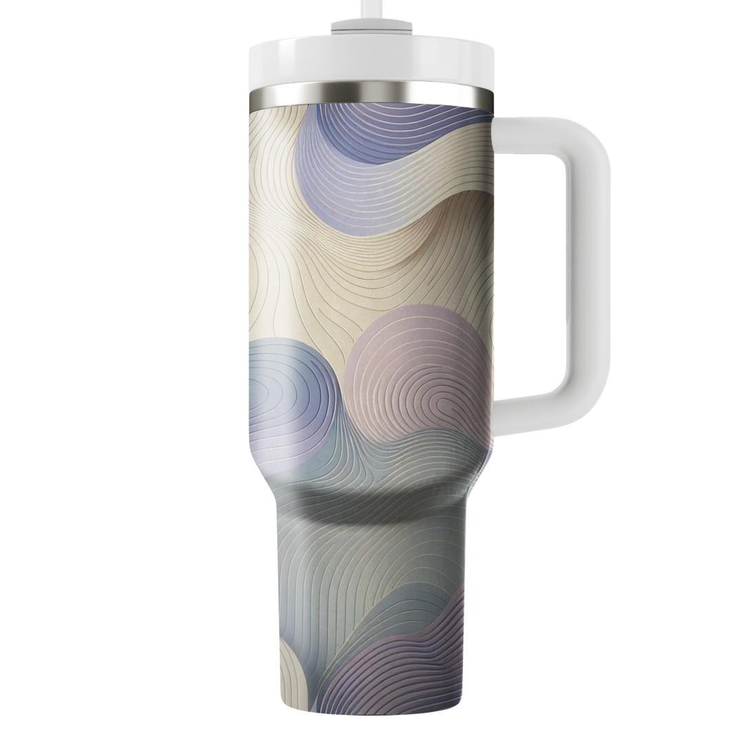 Curvy Wave Lines  Tumblers With Lids