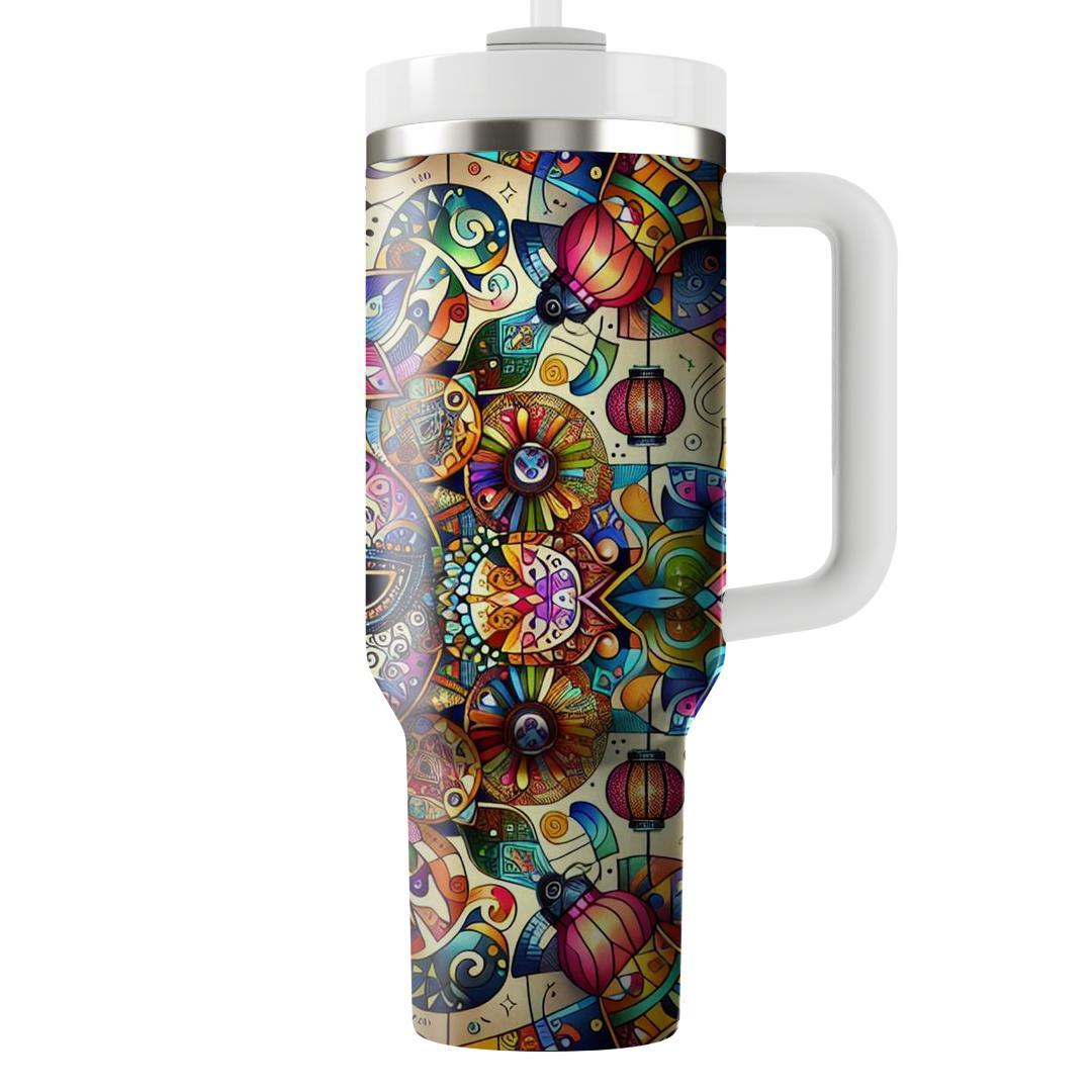 Kaleidoscope Of Cultures - World Festival  Tumblers With Lids