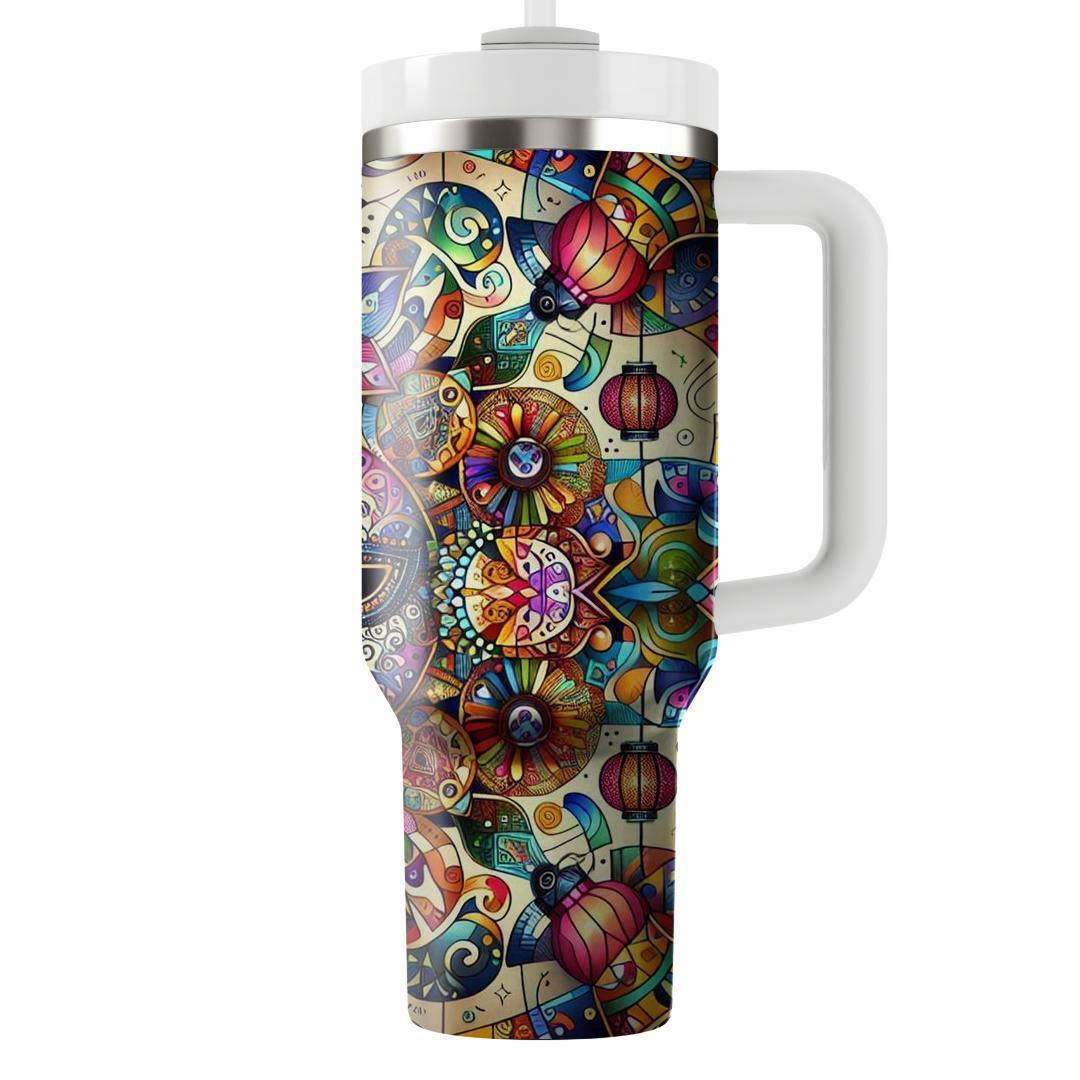 Kaleidoscope Of Cultures - World Festival  Tumblers With Lids