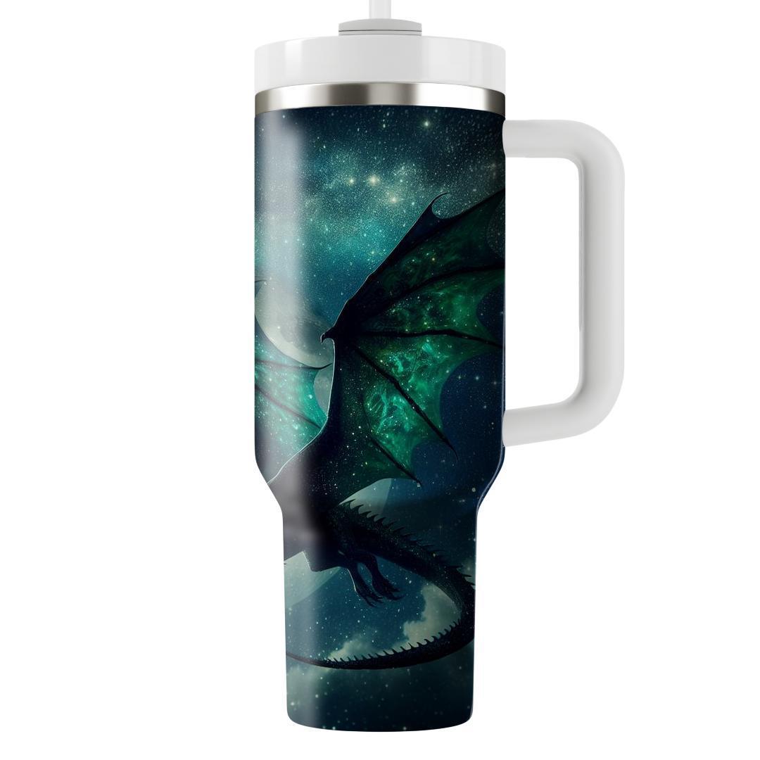 Mystical Dragon Night Sky  Travel Tumblers