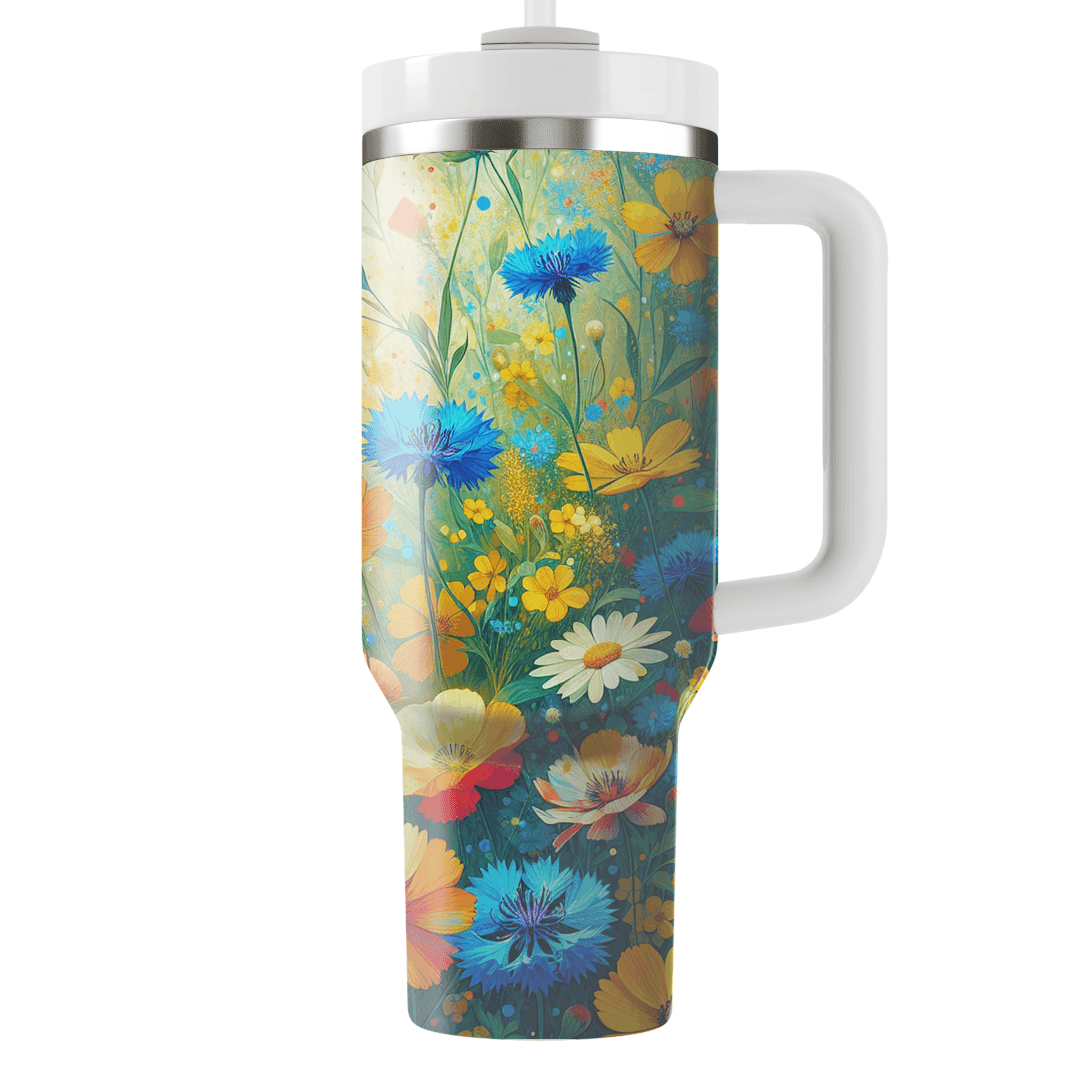 Floral Symphony  Tumblers With Lids