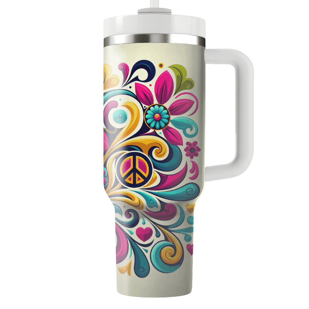Retro Flower Child  Decorative Tumblers