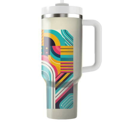 Groovy Geometric Fusion  Custom Tumblers
