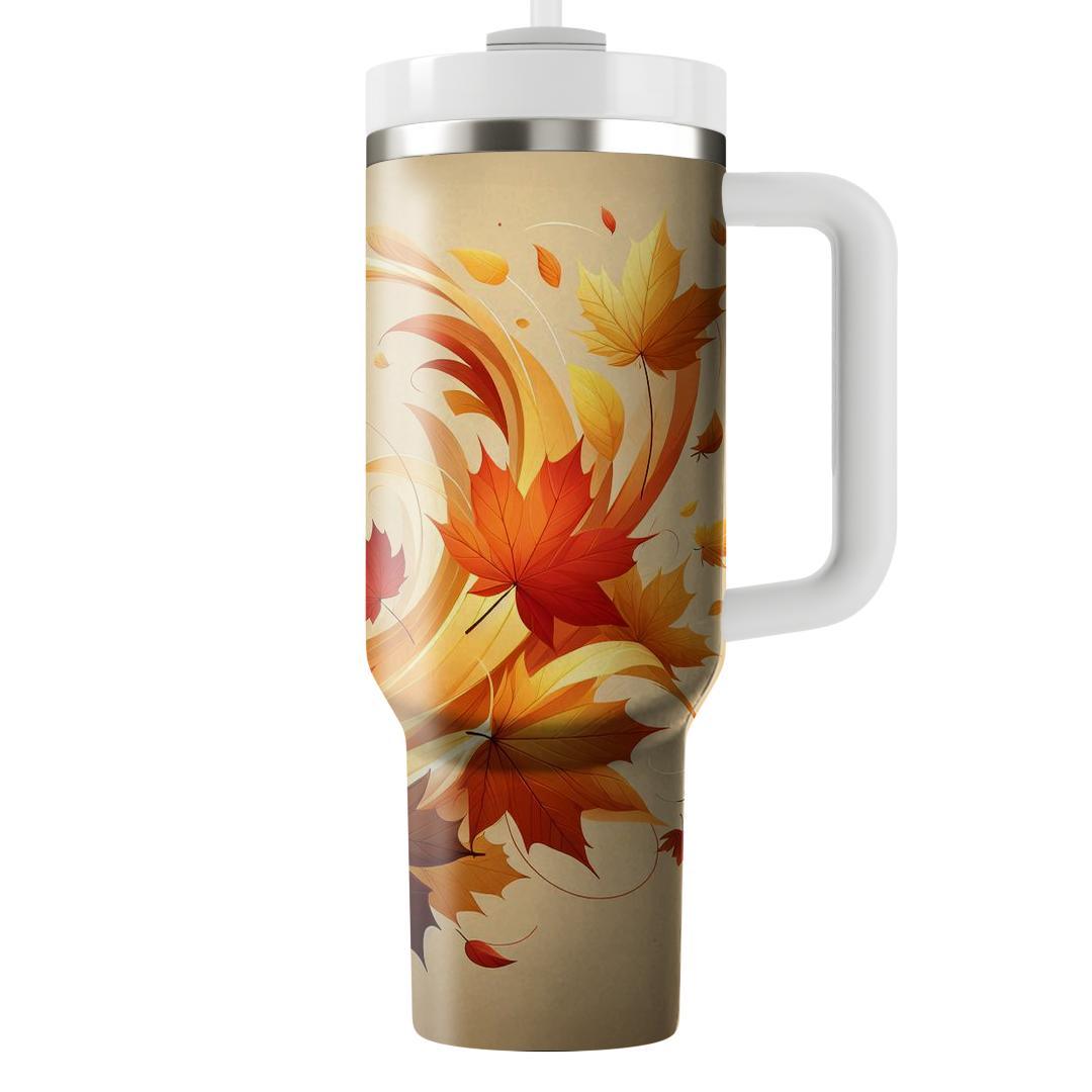 Golden Autumn Maple  Unique Tumblers