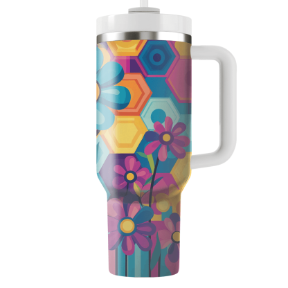 Funky Geometric Blossoms Unique Tumblers