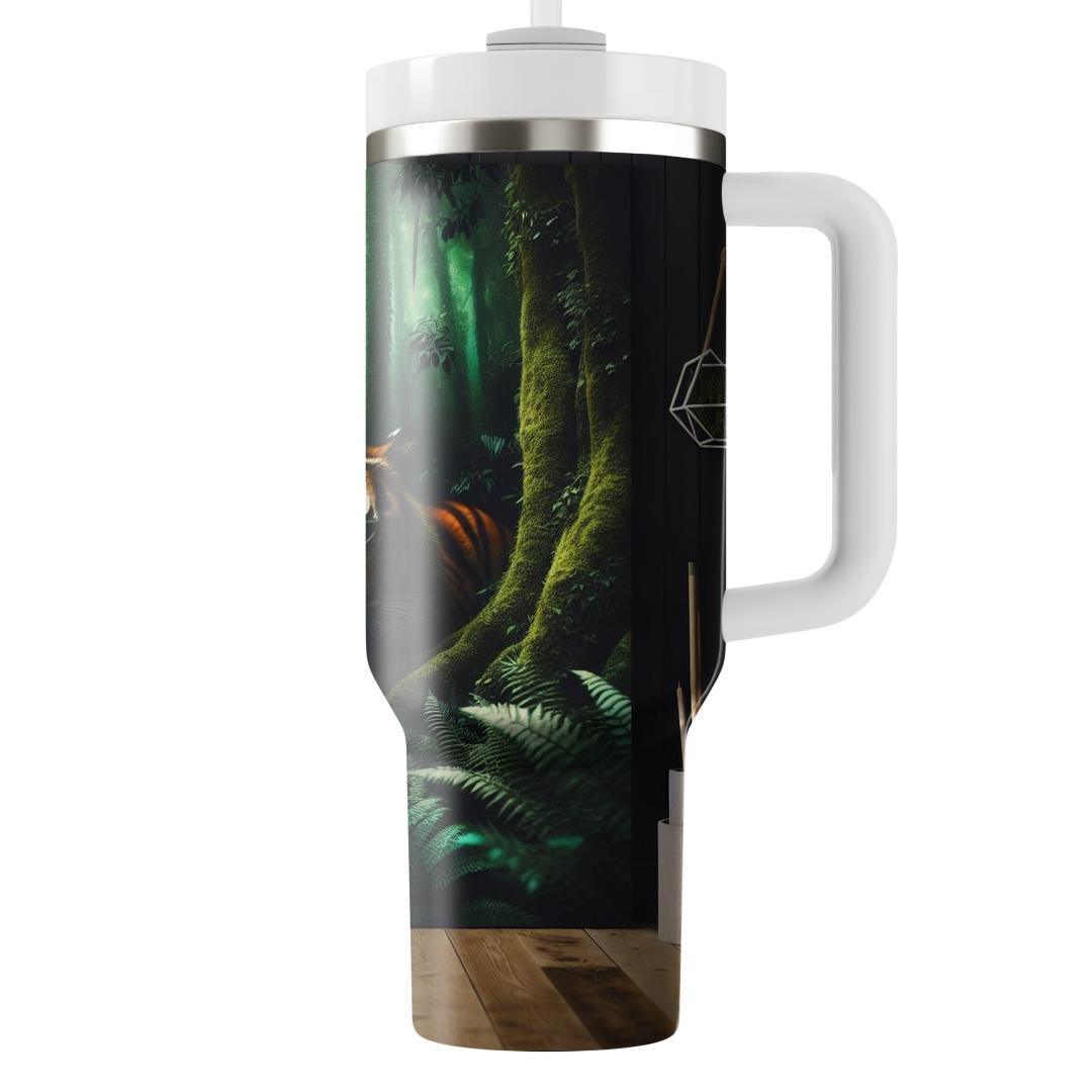 Mysterious Tiger Shadows  Travel Tumblers