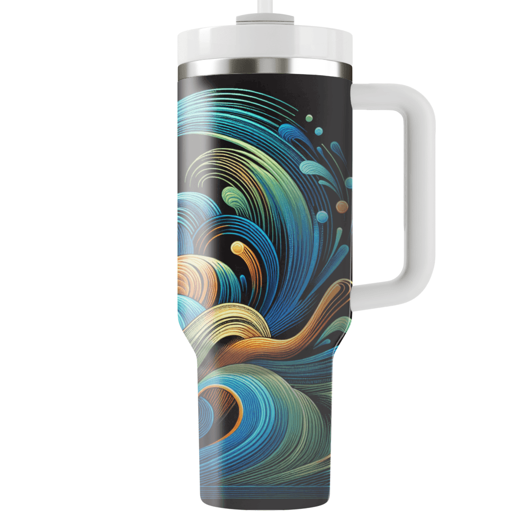Electric Energy Waves Tumblers With Lids