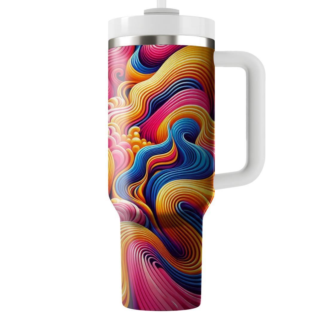 Retro Electric Harmony  Travel Tumblers