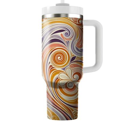 Flower Power Swirls  Custom Tumblers