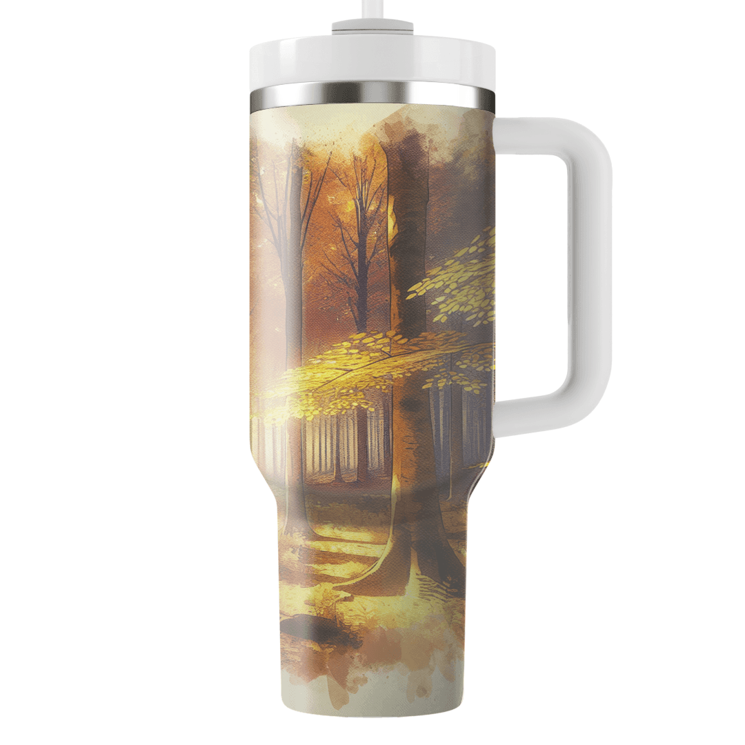 Golden Autumn Forest  Tumbler Cups