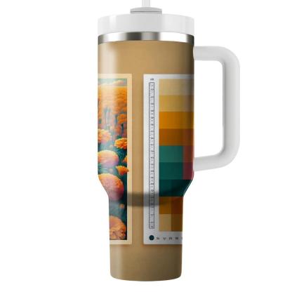 Radiant Marigold Dreamscape  Insulated Tumblers