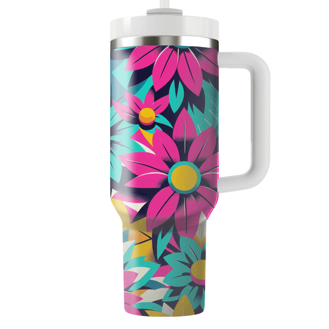Lively Retro Florals  Tumblers For Gifts