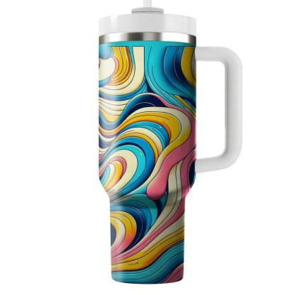 Cosmic Color Wave  Travel Tumblers