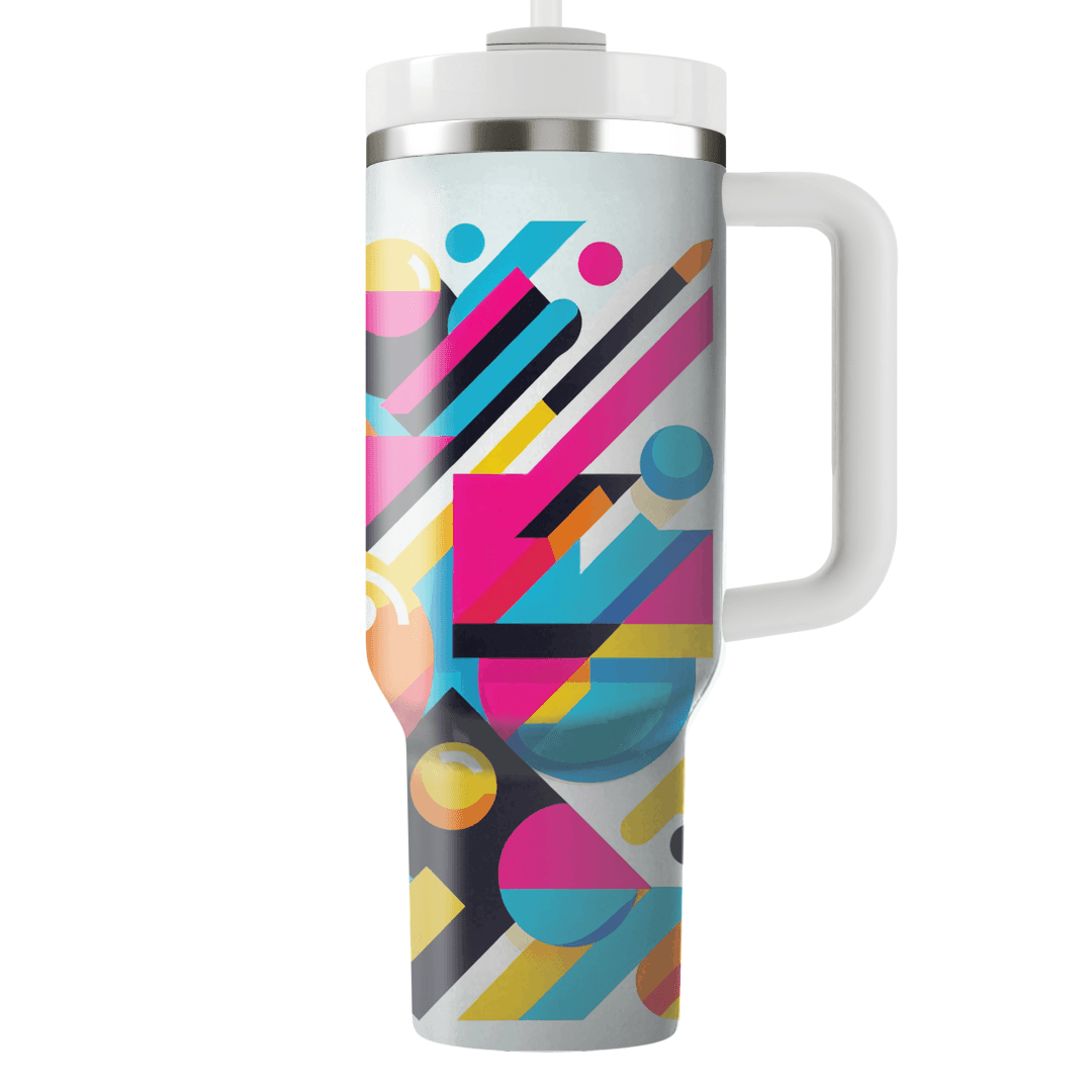 Colorful Retro Geometry  Custom Tumblers